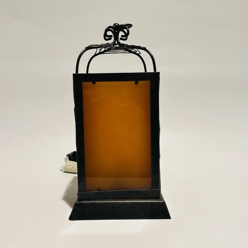 Vintage Ting Shen Halloween Spider Web Hanging Lantern Lamp w/Flickering‎ Bulb